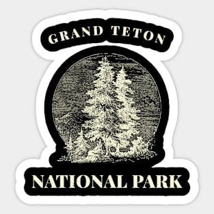 Grand Teton Nation Park Vintage Sticker